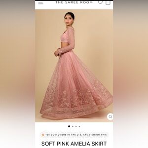 Pink Embroidered Lehenga Choli (skirt + top)